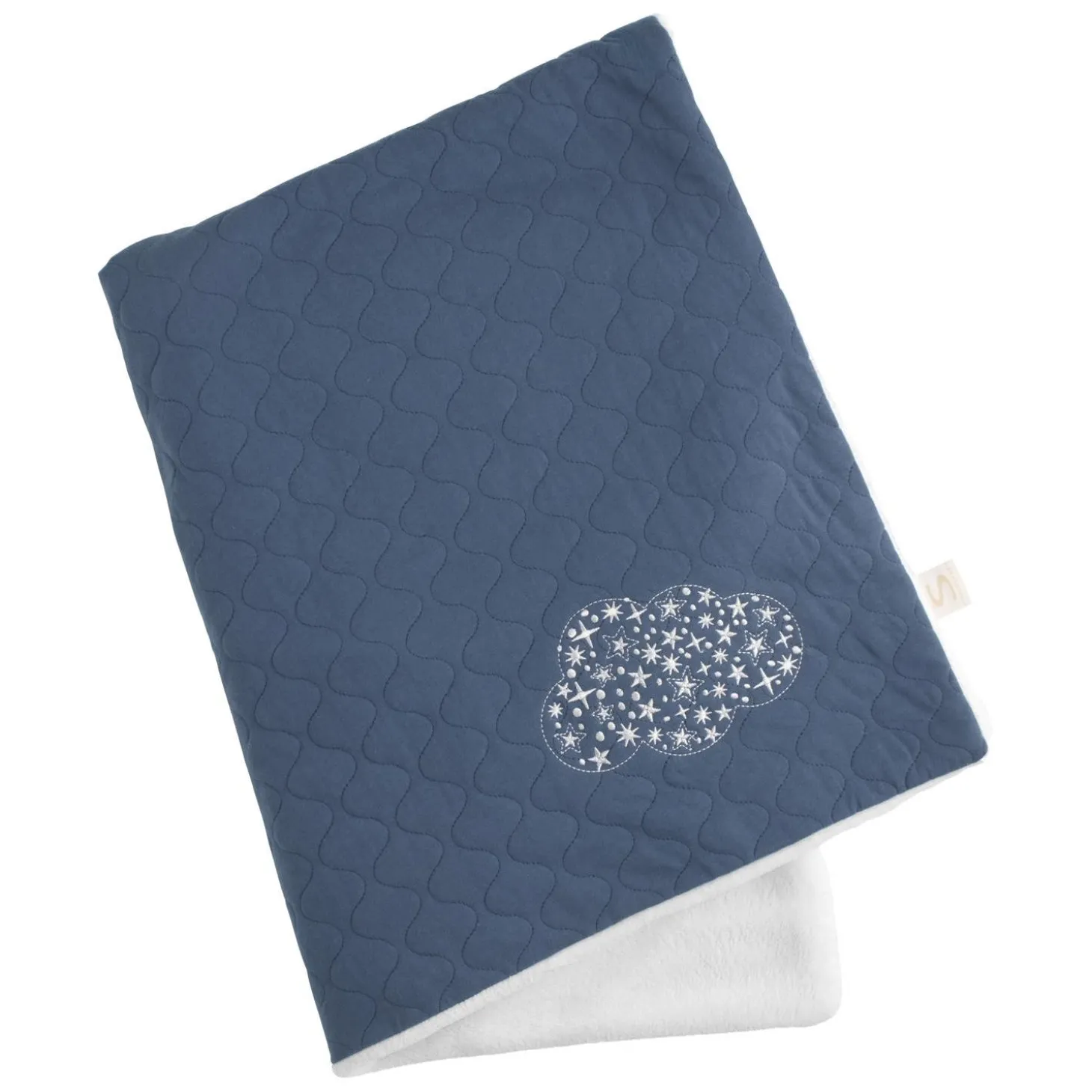 Sauthon Couverture Petit Nuage Bleu Orage