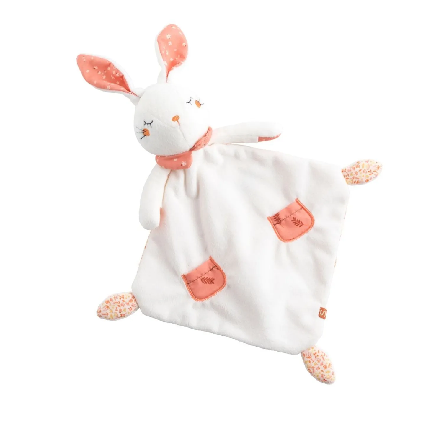 Sauthon Doudou mouchoir Esmee Blanc