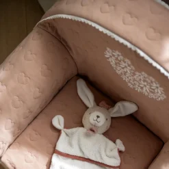 Sauthon Fauteuil Club Petit Coeur Rose Poudré/Beige Chiné