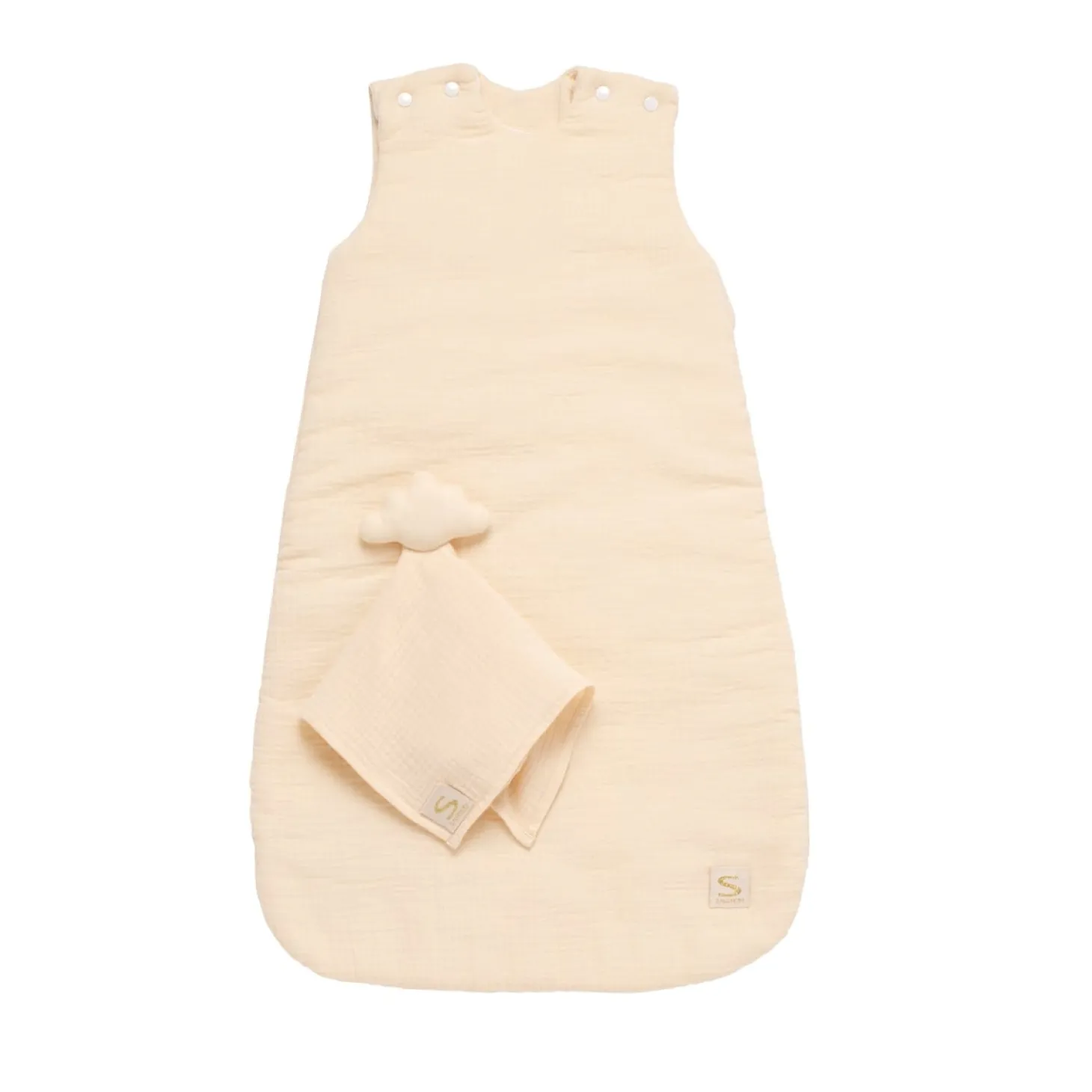 Sauthon Gigoteuse + doudou mouchoir Uni Vanilla Beige 0-6 mois