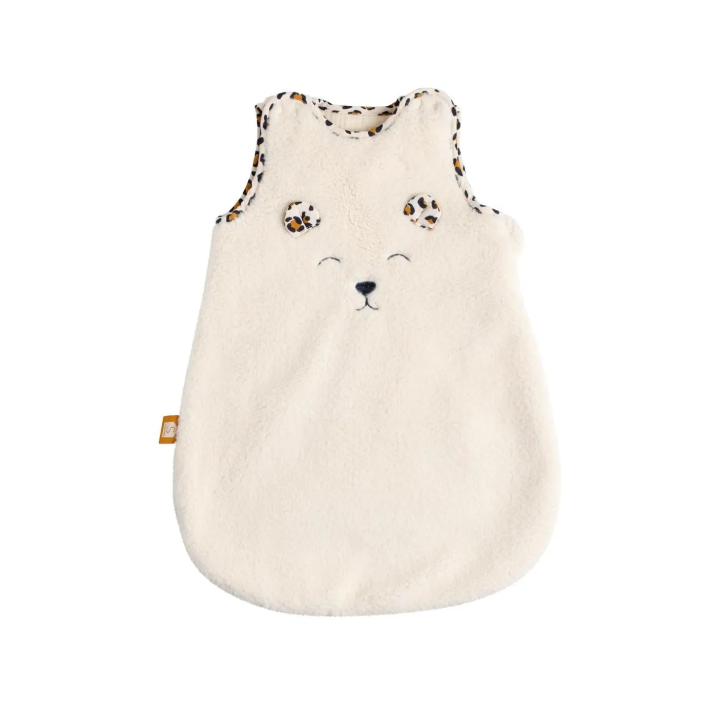 Sauthon Gigoteuse Naissance Léopard Ecru/Noir/Caramel 0 mois