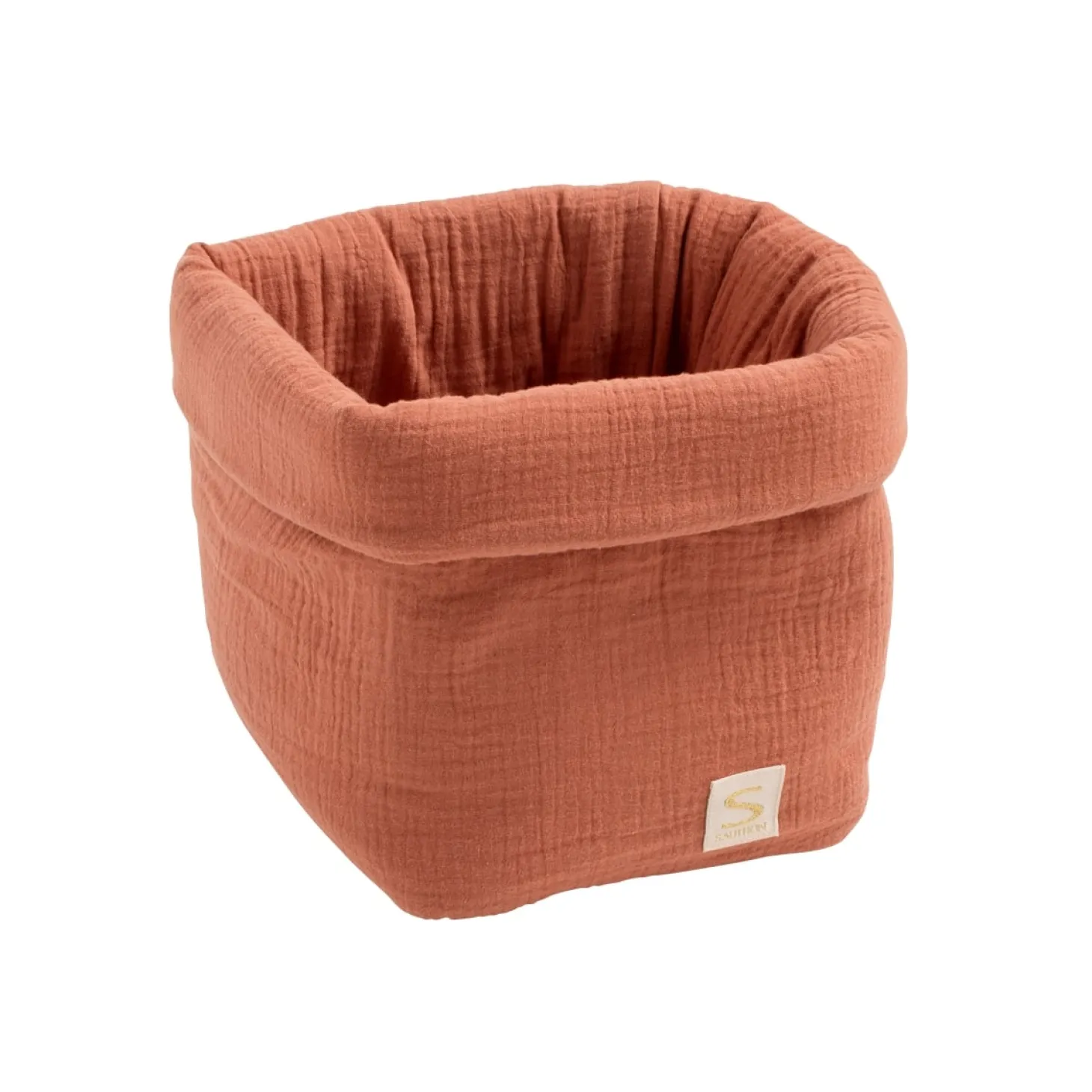 Sauthon Grande paniere Uni Terracotta Rouge