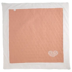 Sauthon Grand Tapis Petit Coeur Rose Poudré/Beige Chiné