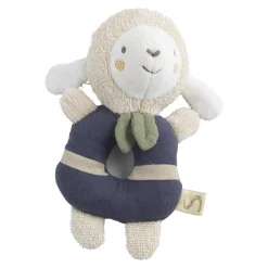 Sauthon                    Hochet Petit Nuage    Beige Chiné/Bleu Orage/Vert Olive