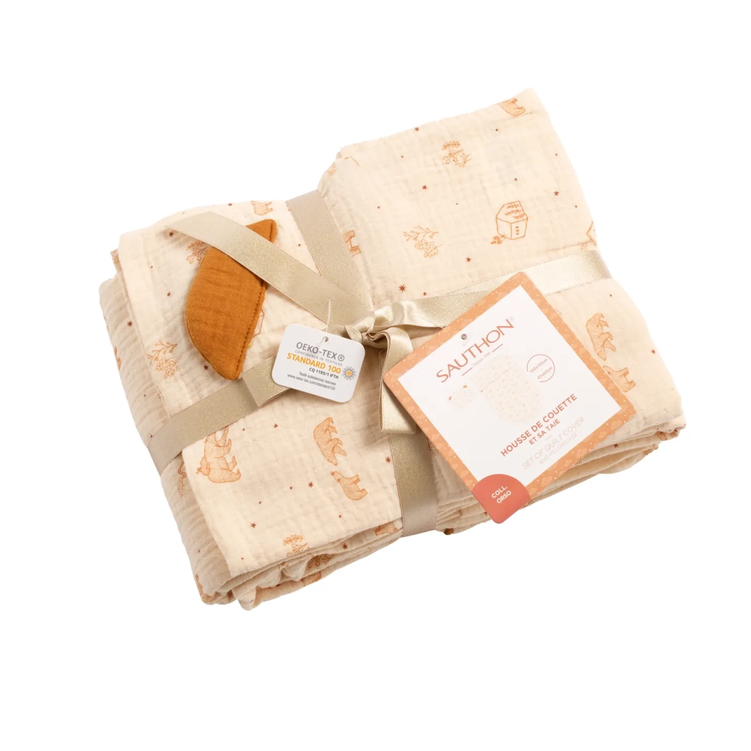 Sauthon Housse de couette et taie Orsino Beige