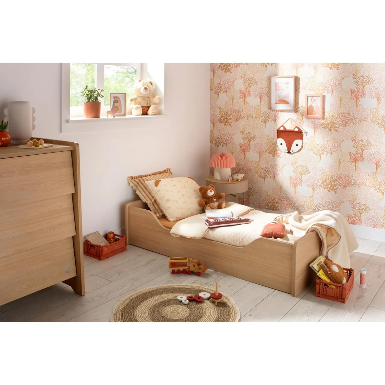 Sauthon Kit de transformation pour lit cannelle Chêne Miel
