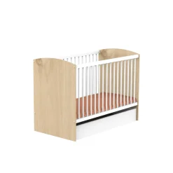 Sauthon Lit Alice Chêne Suave / Blanc 60x120 cm