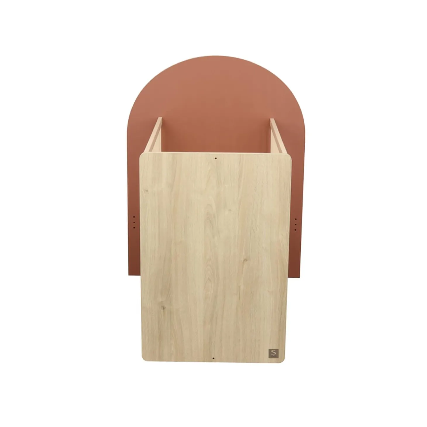 Sauthon Lit bébé Arche Chêne Sépia/Terracotta Arche/Crème 60x120 cm / 90x190 cm