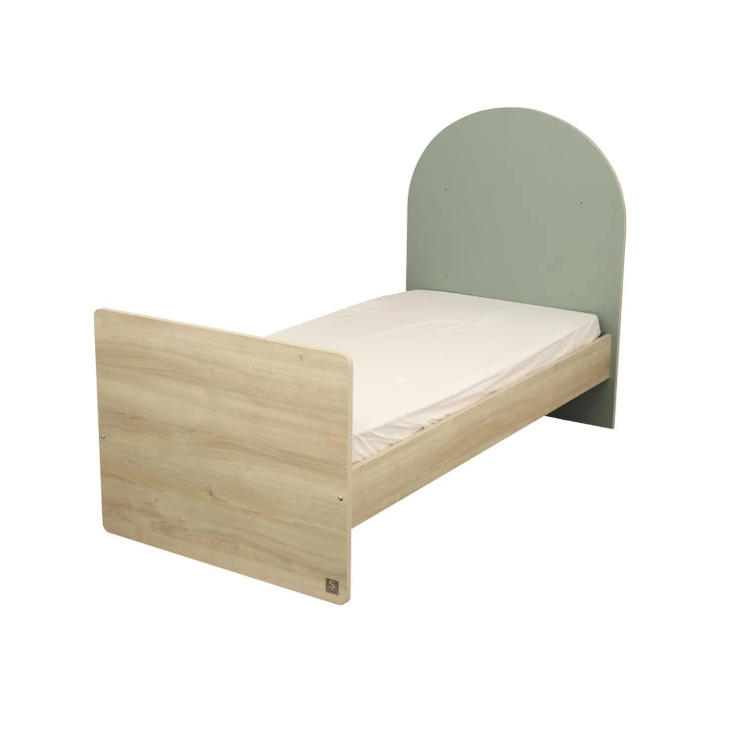 Sauthon Lit bébé Arche Chêne Sépia/Terracotta Arche/Crème 60x120 cm / 90x190 cm