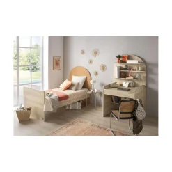 Sauthon Lit bébé Transformable Arche Chêne Sépia/Caramel Arche/Crème 60x120 cm / 90x190 cm