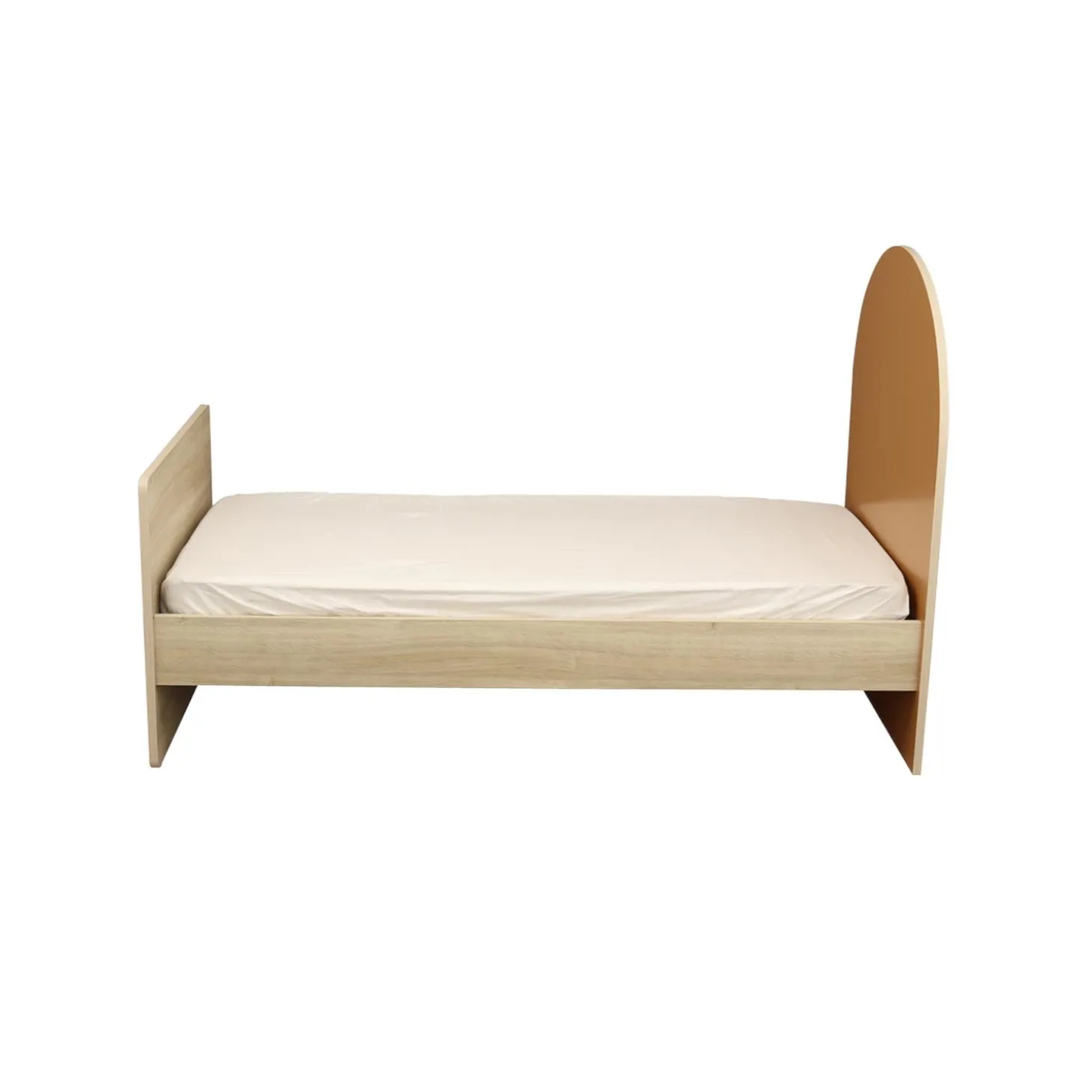 Sauthon Lit bébé Transformable Arche Chêne Sépia/Caramel Arche/Crème 60x120 cm / 90x190 cm