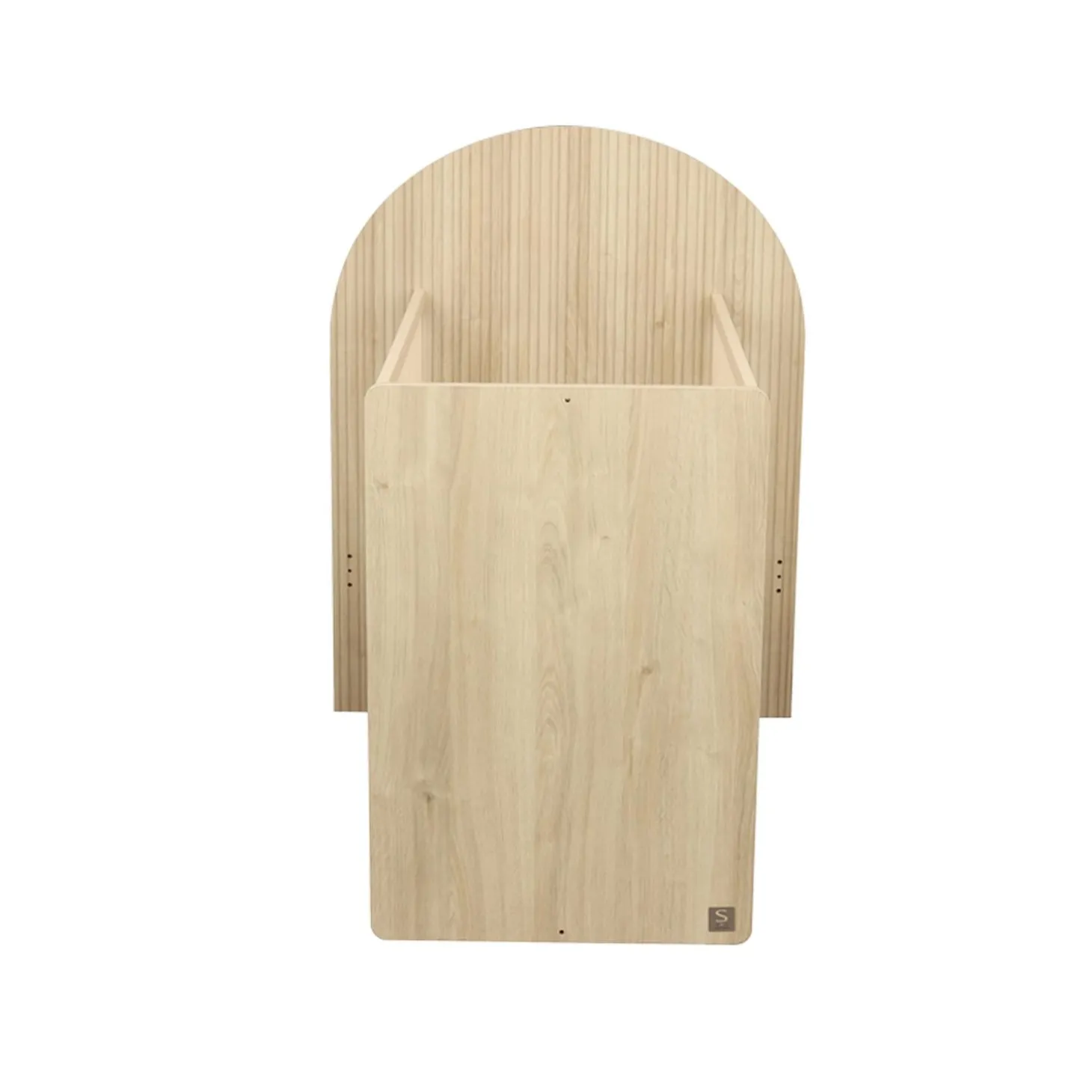 Sauthon Lit bébé Transformable Arche Chêne Sépia/Chêne Strié Sépia Arche/Crème 60x120 cm / 90x190 cm