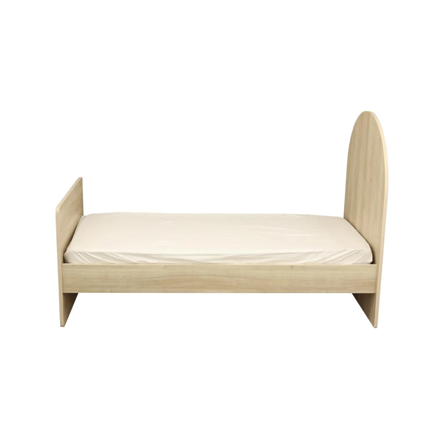 Sauthon Lit bébé Transformable Arche Chêne Sépia/Chêne Strié Sépia Arche/Crème 60x120 cm / 90x190 cm