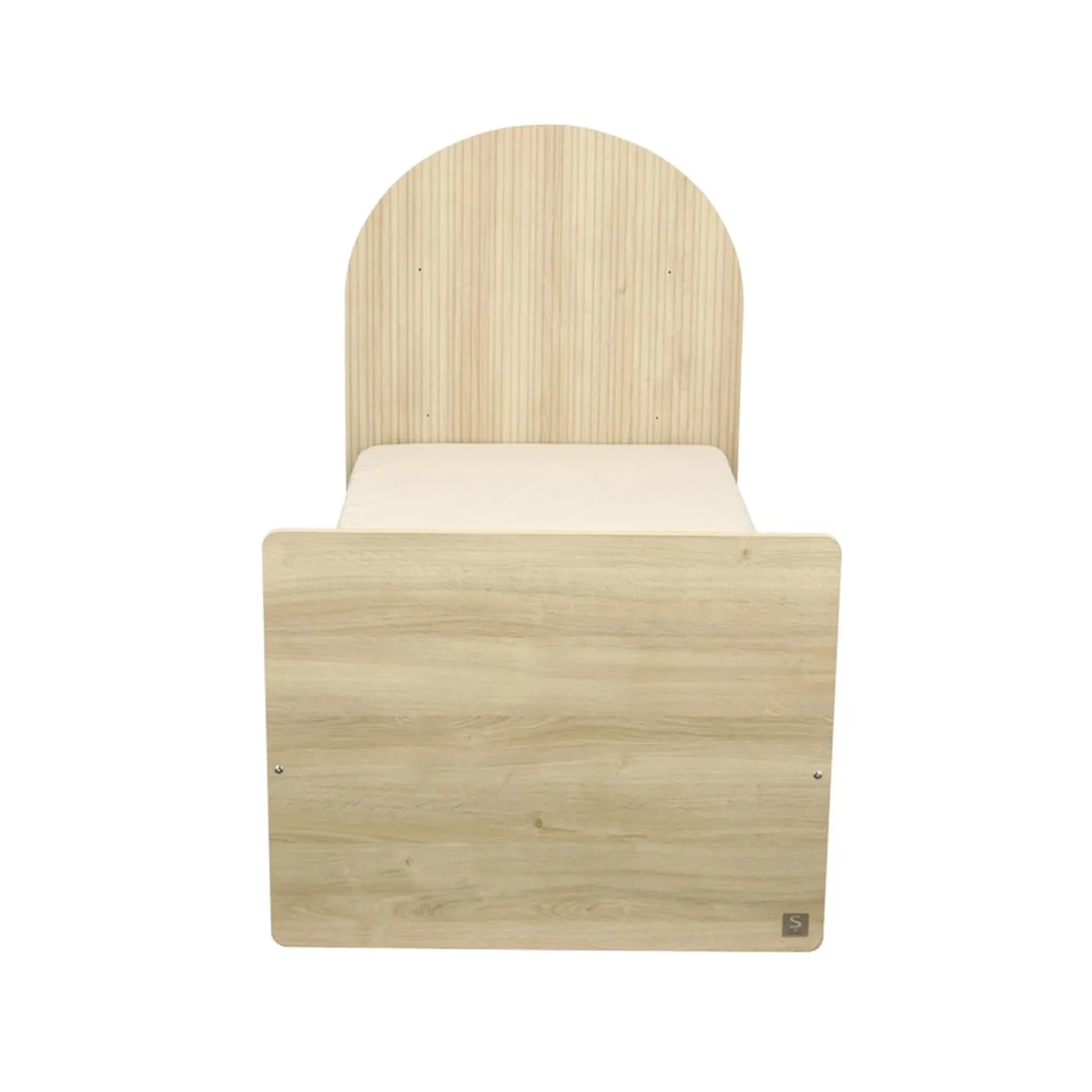 Sauthon Lit bébé Transformable Arche Chêne Sépia/Chêne Strié Sépia Arche/Crème 60x120 cm / 90x190 cm