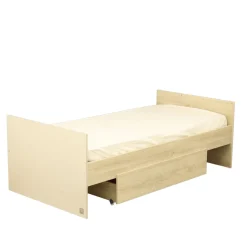 Sauthon Lit bébé transformable Melinée Crème/Chêne Sépia 60x120 cm