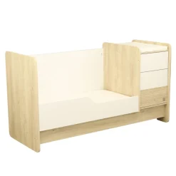 Sauthon                    Lit combiné évolutif Paloma    Chêne Sépia/Blanc Neige/Chêne Strié Sépia            70x140 cm