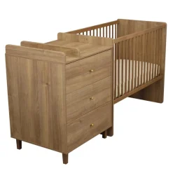 Sauthon                    Lit Combiné évolutif réversible Mokka    Chêne Mokka /Chêne Foncé            60x120 cm / 90x190 cm