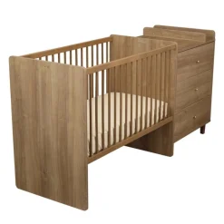 Sauthon                    Lit Combiné évolutif réversible Mokka    Chêne Mokka /Chêne Foncé            60x120 cm / 90x190 cm