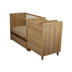 Sauthon                    Lit Combiné évolutif réversible Mokka    Chêne Mokka /Chêne Foncé            60x120 cm / 90x190 cm
