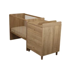 Sauthon                    Lit Combiné évolutif réversible Mokka    Chêne Mokka /Chêne Foncé            60x120 cm / 90x190 cm