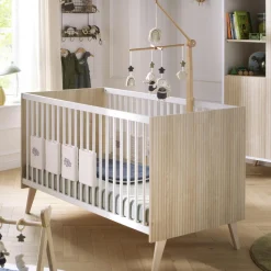 Sauthon Lit Little Big Bed Kronos Décor bois / blanc 70x140 cm