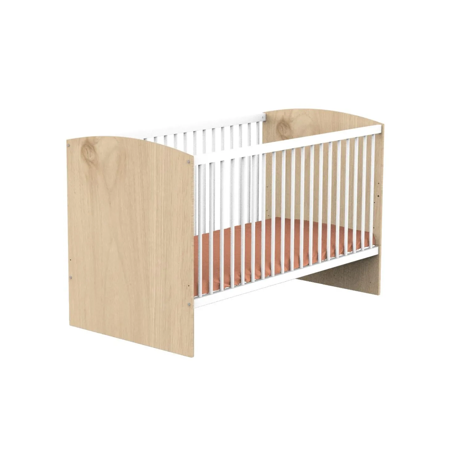 Sauthon Lit Little Big Bed Sans Kit De Transformation Alice Chêne Suave / Blanc 70x140 cm
