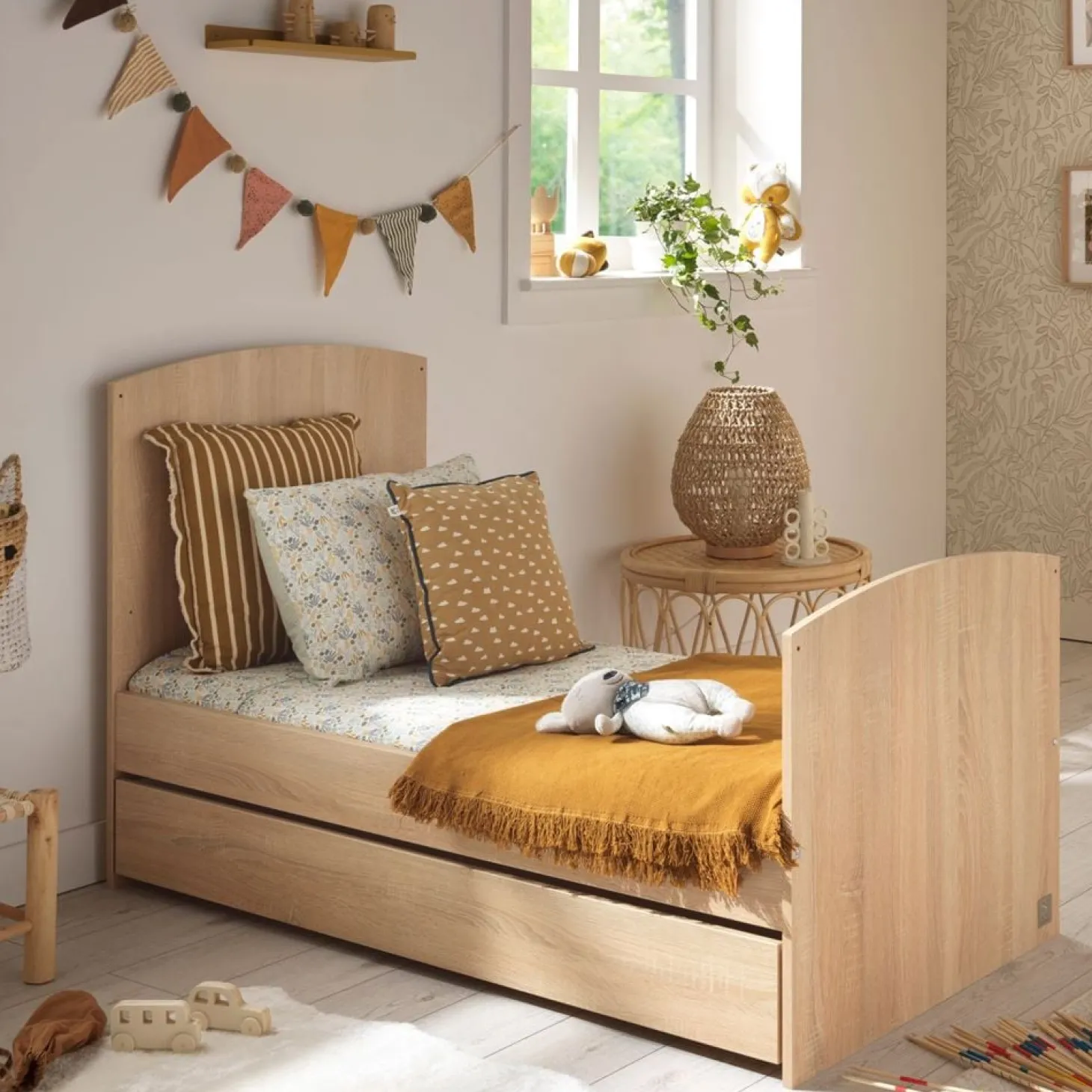 Sauthon Little big bed Access Chêne Doré 70x140 cm