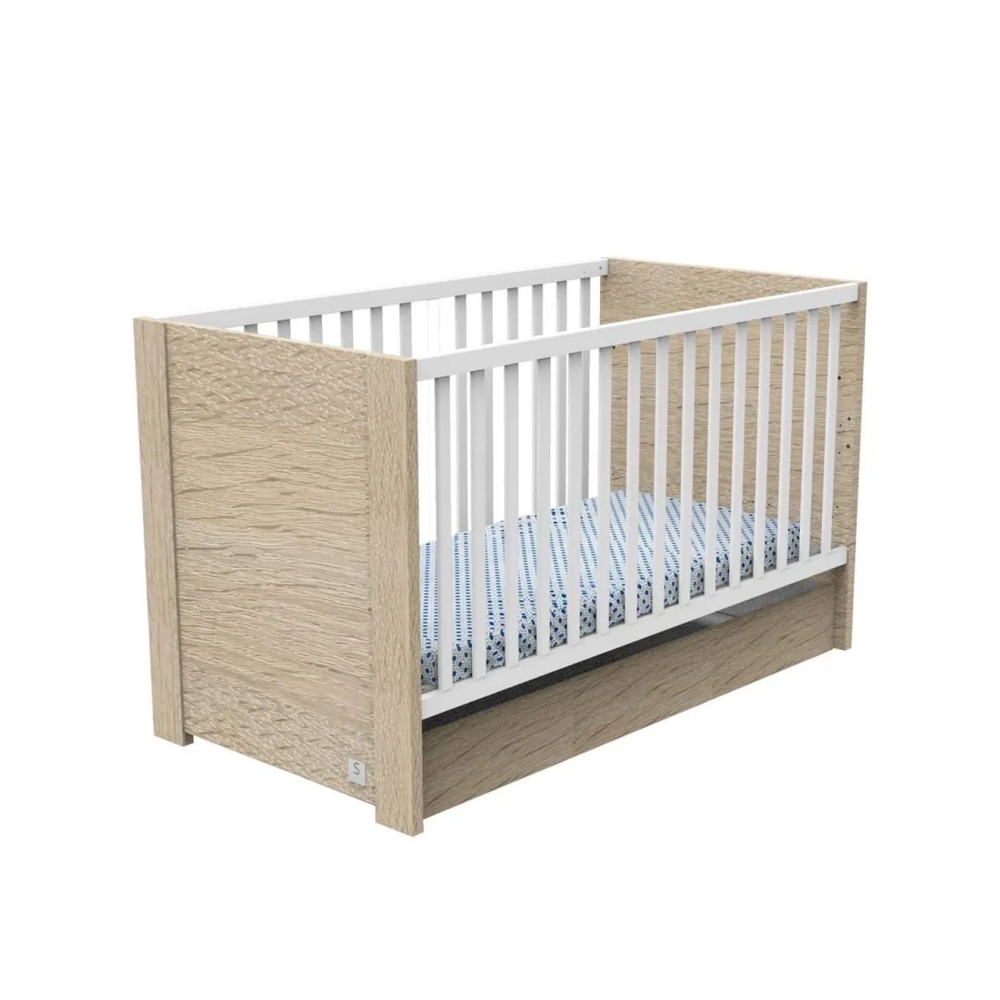 Sauthon Little big bed Antonin Chêne Noisette 70x140 cm