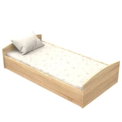 Sauthon                    Little big bed Azur    Chêne Doré - Hêtre Vernis Naturel - Hêtre Brut            70x140 cm