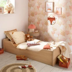 Sauthon                    Little big bed cannelle    Chêne Miel - Hêtre Vernis Naturel            70x140 cm