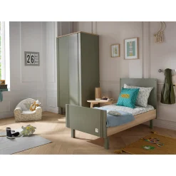 Sauthon                    Little big bed Eléonore    Kaki - Chêne Doré            70x140 cm