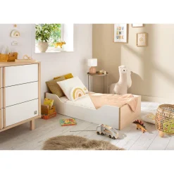 Sauthon Little big bed Nature Chêne Velours - Blanc 70x140 cm