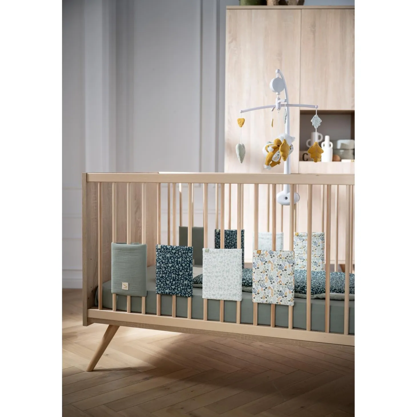 Sauthon Little big bed Seventies Chêne Doré - Hêtre Vernis Naturel 70x140 cm