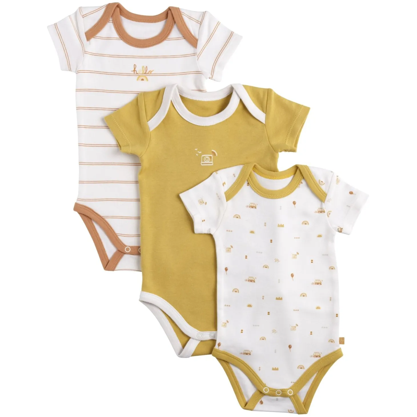 Sauthon Lot de 3 bodies manches courtes sunlight Mixte