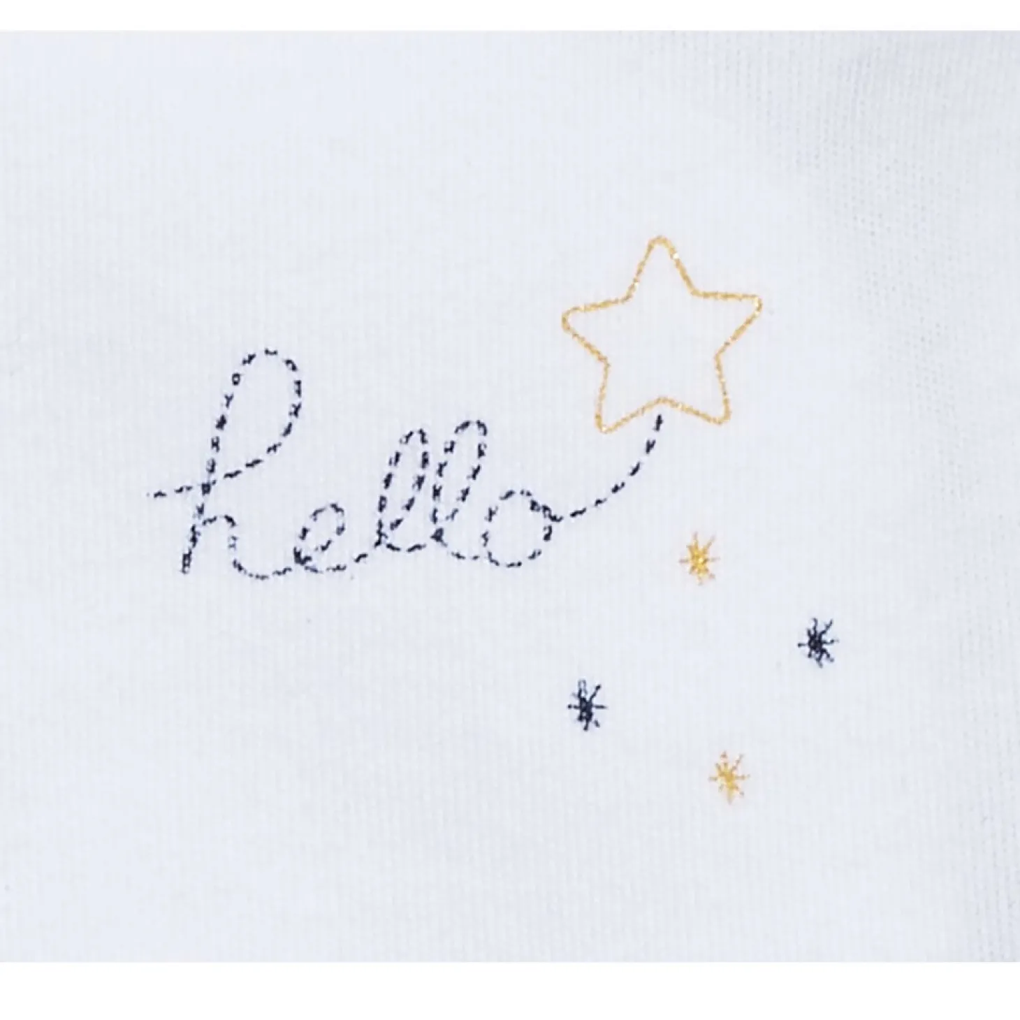 Sauthon Lot de 2 bodies Pluche et Pompon Blanc Bleu Marine Naissance