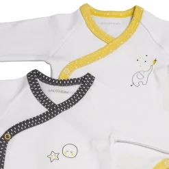 Sauthon                    Lot de 2 bodies Pluche et Pompon    Mixte            1 mois