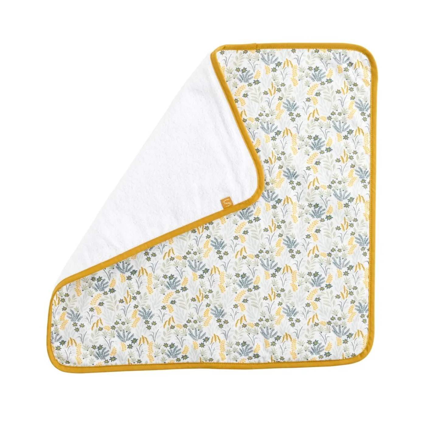 Sauthon Matelas à langer avec serviette éponge Promenons nous Jaune Topaze