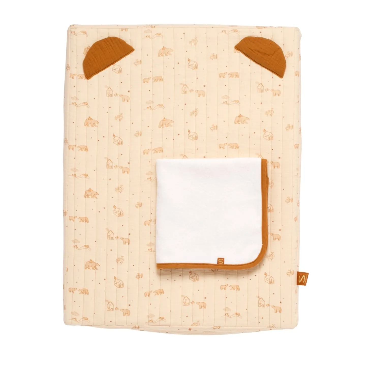 Sauthon Matelas à langer plus serviette éponge Orsino Beige