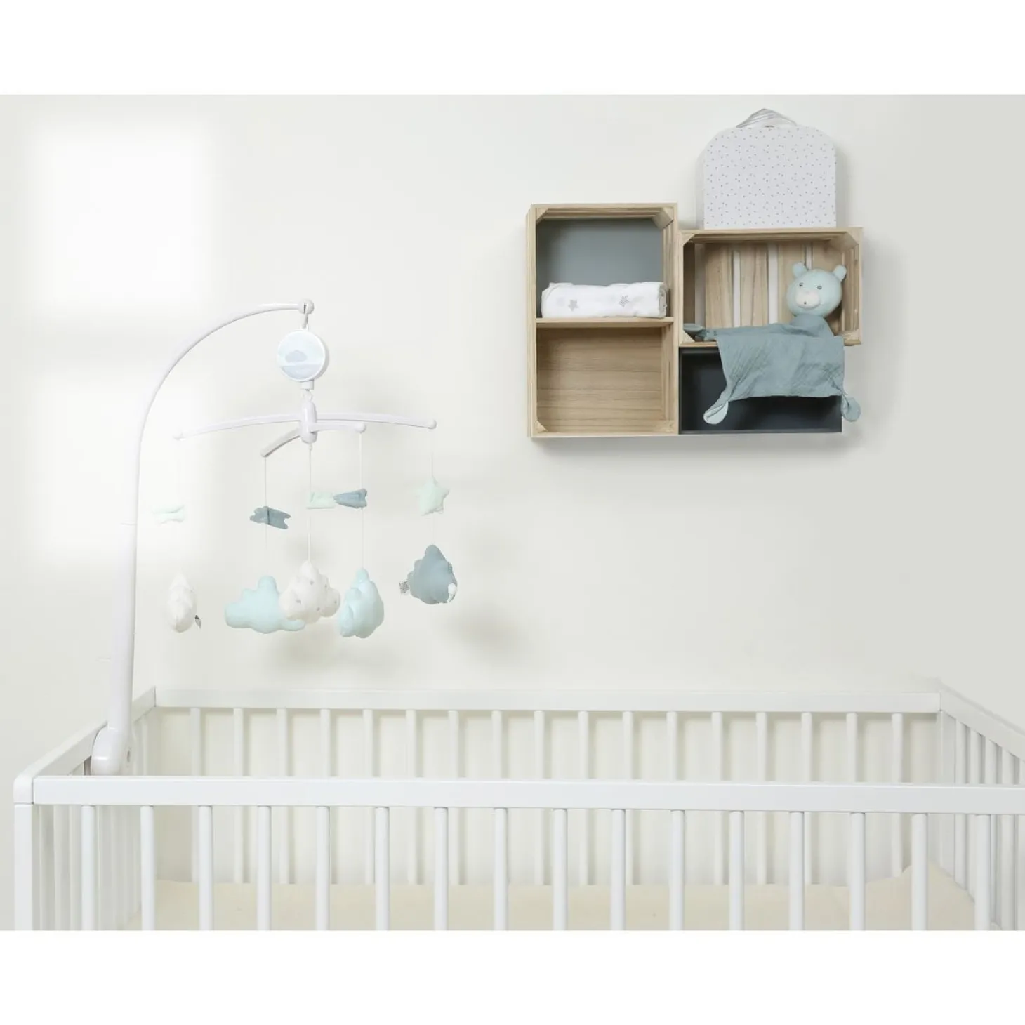 Sauthon Mobile musical Lily grey Menthe