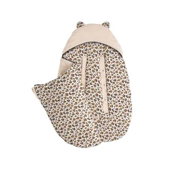 Sauthon                    Nid d'ange 5 attaches Leopard    Ecru/Noir/Caramel            0-6 mois
