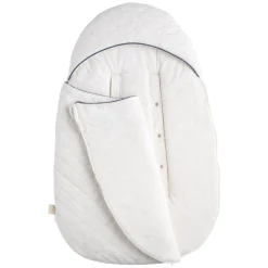 Sauthon Nid d'ange 5 Attaches Petit Nuage Beige Chiné/Bleu Orage 0-6 mois