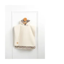 Sauthon                    Poncho Chaud Léopard    Ecru/Noir/Caramel