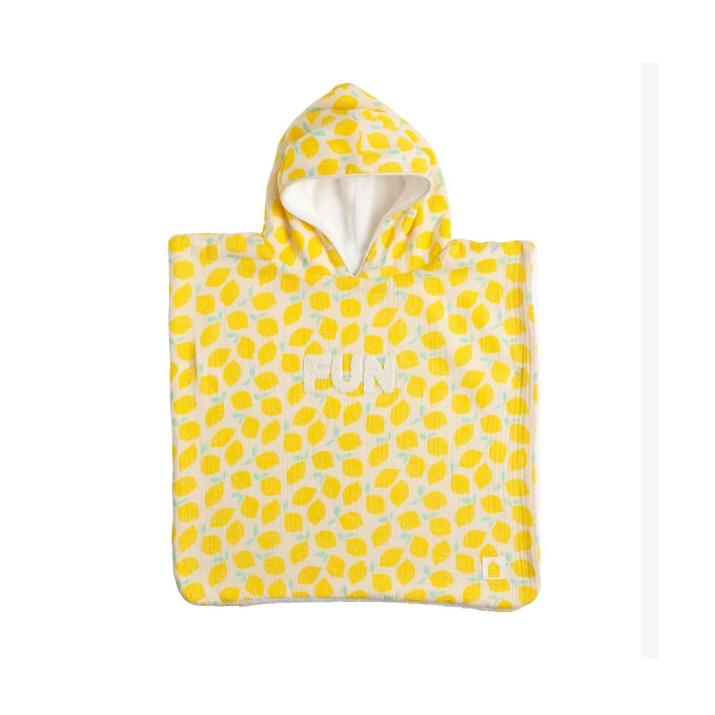 Sauthon Poncho de Bain Citron Pop Jaune / Vanille