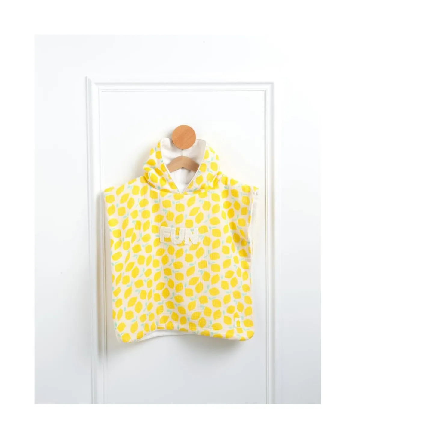 Sauthon Poncho de Bain Citron Pop Jaune / Vanille