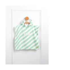 Sauthon Poncho de Bain Pop Vert Menthe / Vanille