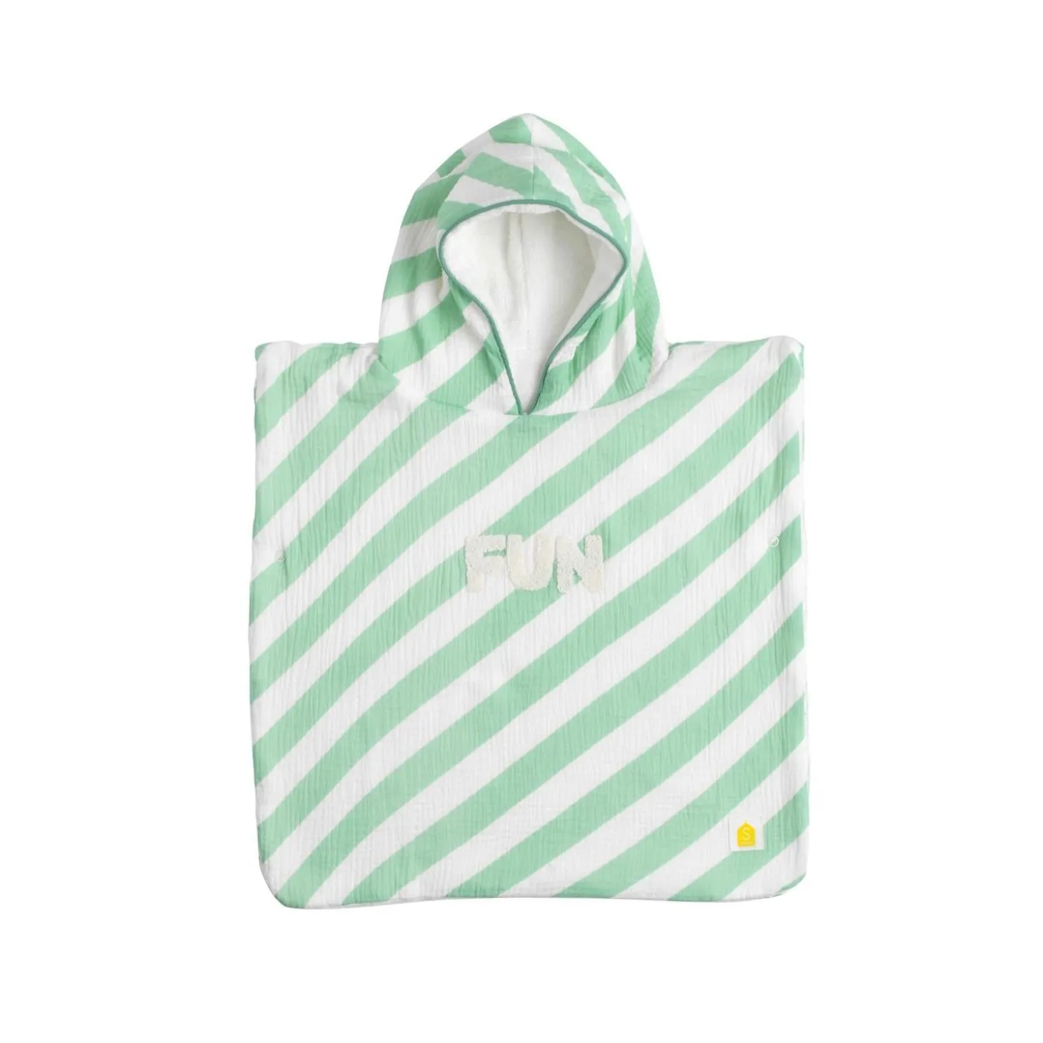 Sauthon Poncho de Bain Pop Vert Menthe / Vanille