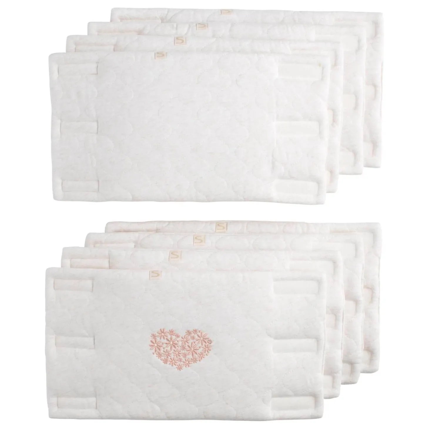 Sauthon Protections de Barreaux x8 Petit Coeur Beige Chiné