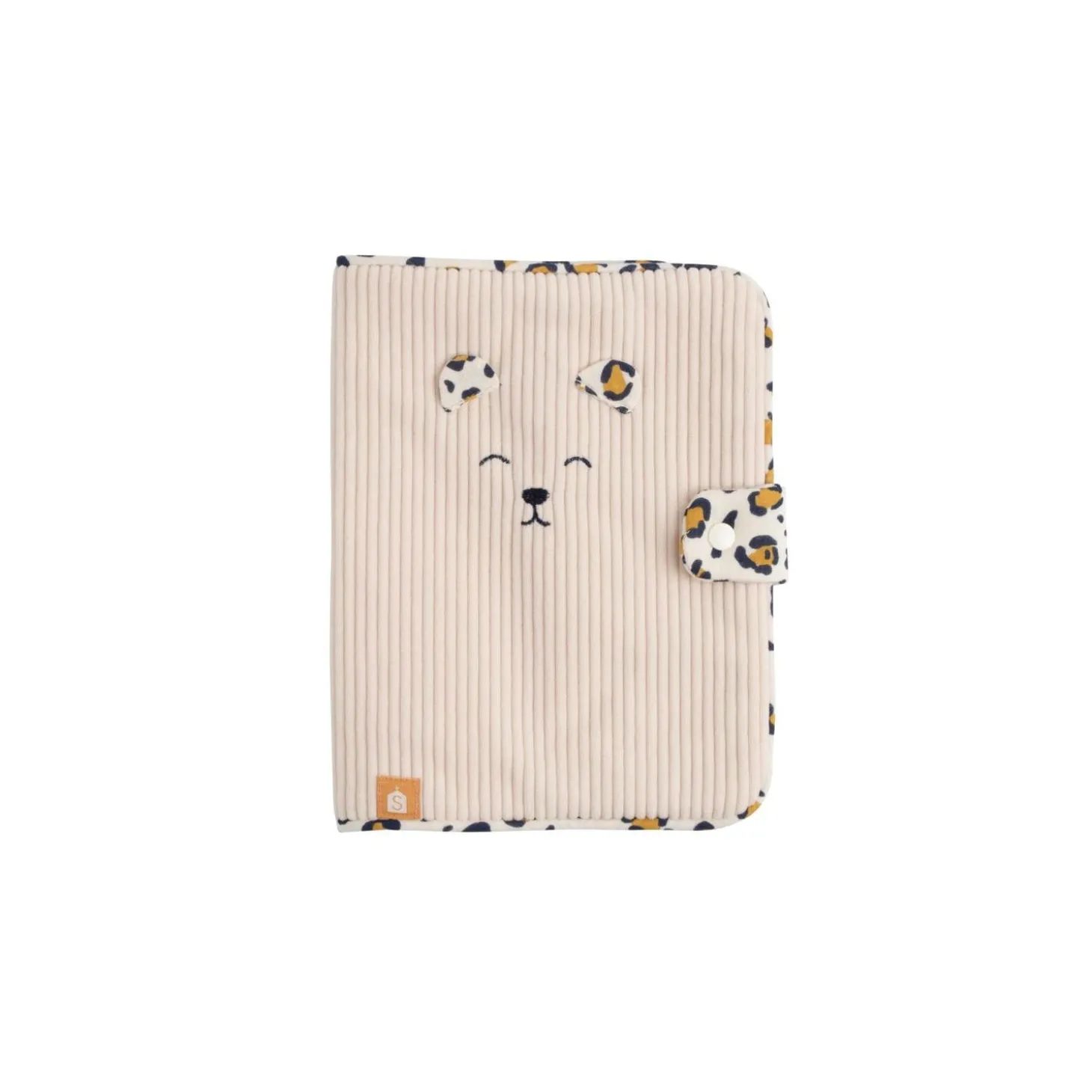 Sauthon Protège Carnet de Santé Léopard Ecru/Noir/Caramel