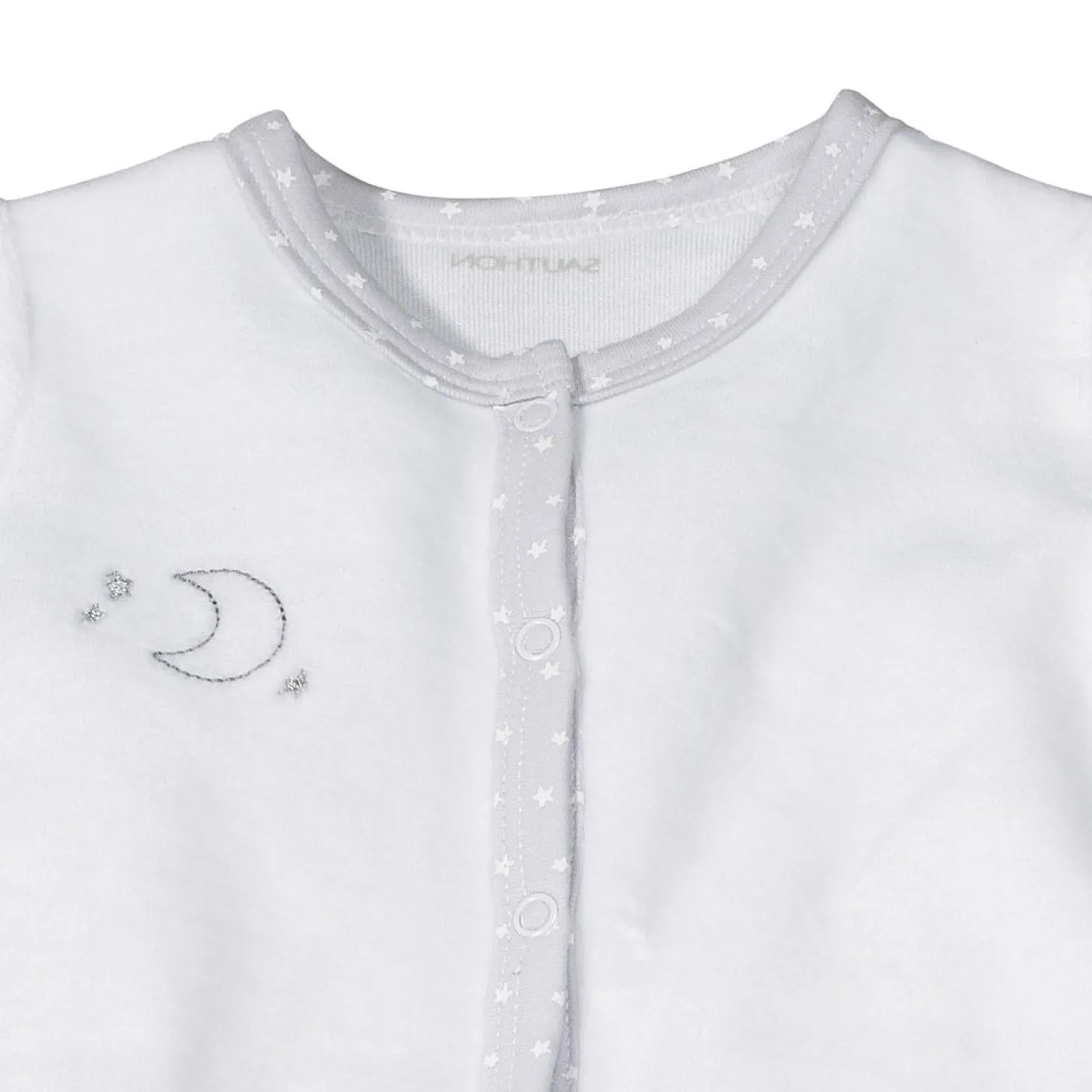 Sauthon Pyjama velours blanc-lune Celeste 3 mois