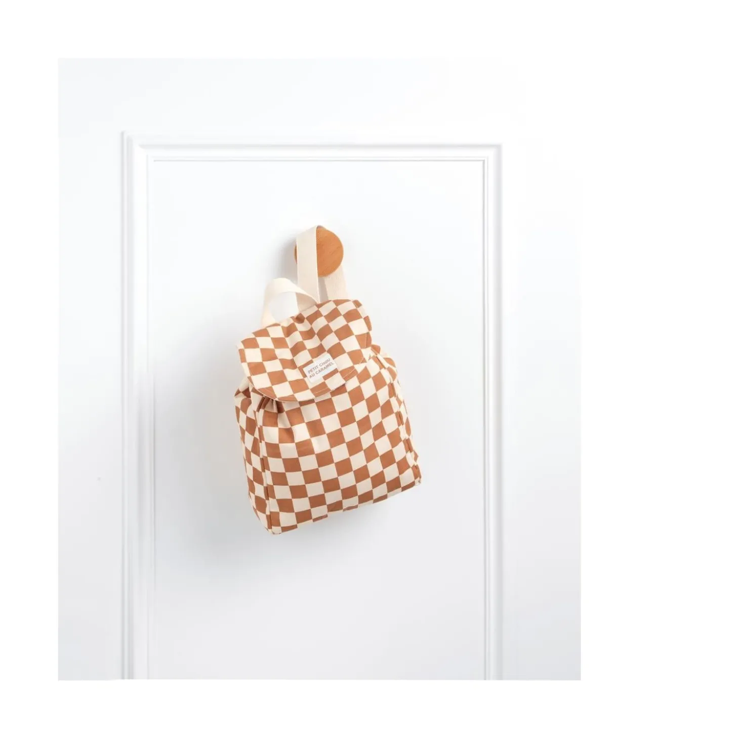 Sauthon Sac à dos Enfant Damier Petit Chou Ecru/Caramel 0 - 4 ans